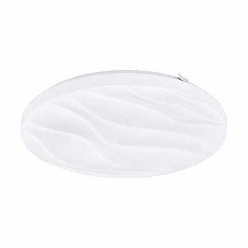 Loops Modern White Flush Ceiling Light with LED Bulb Included