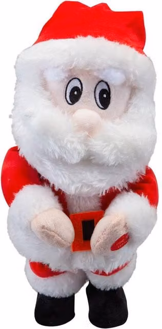 VFM e-Store Dancing Singing Santa Christmas Decoration, Red and Multicolour, H 28.2 cm x W 12.8 cm x D 11.2 cm