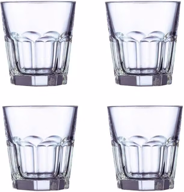 Arcoroc Set of 2 Transparent Short American Glass Tumblers