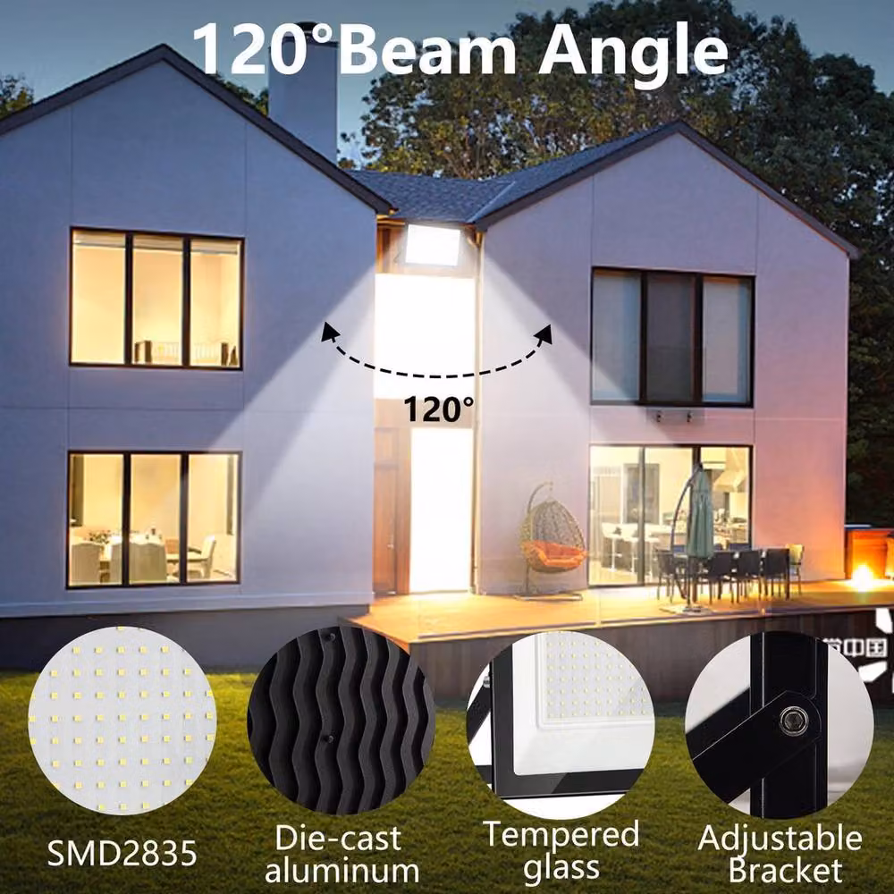 SPETLEK 4x 30W LED Outdoor Security Flood Light Spotlight in Black Aluminium – 6