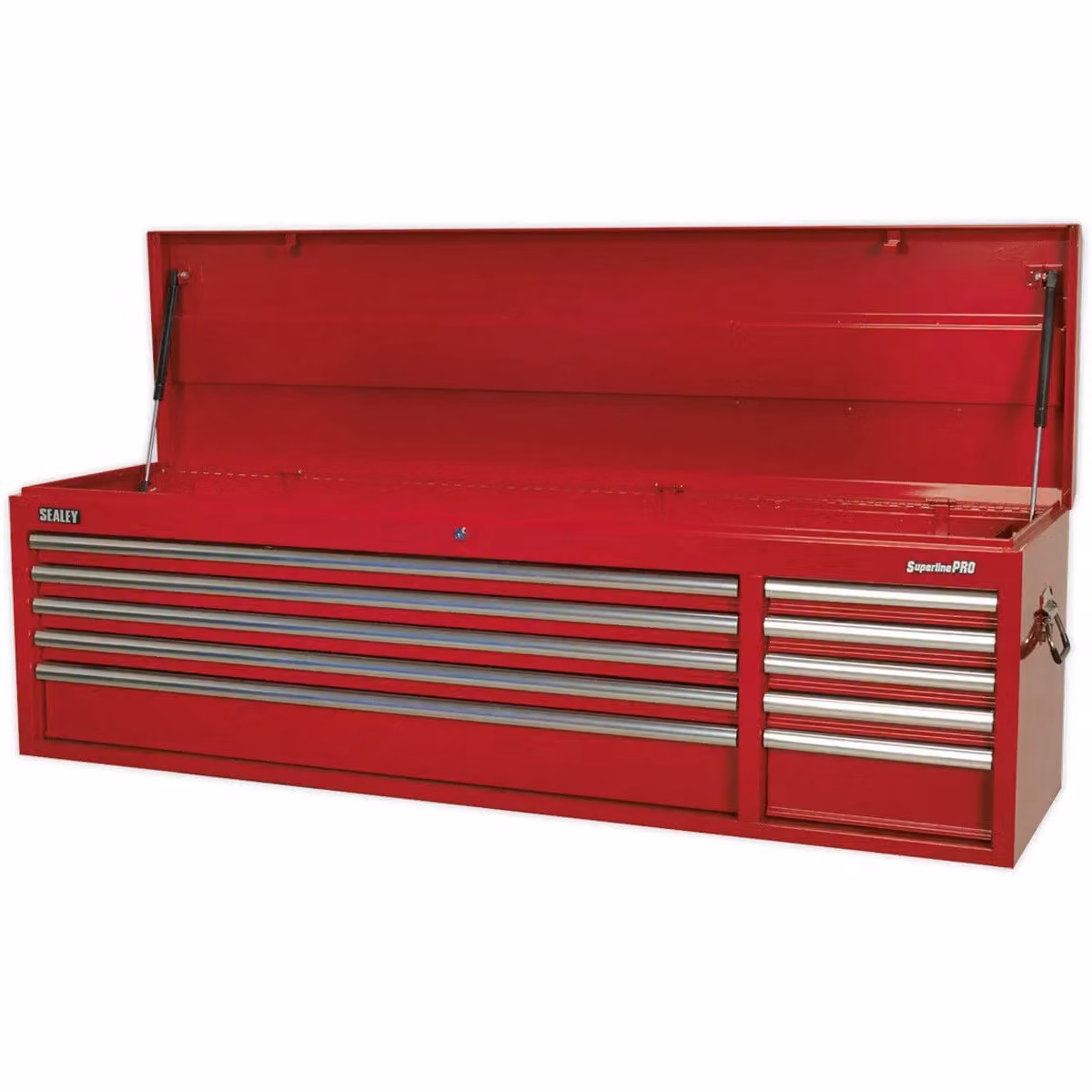 Loops Red 10 Drawer Lockable Tool Chest Storage Cabinet W: 165.5 cm, D: 43.5 cm, H: 49.5 cm – 3