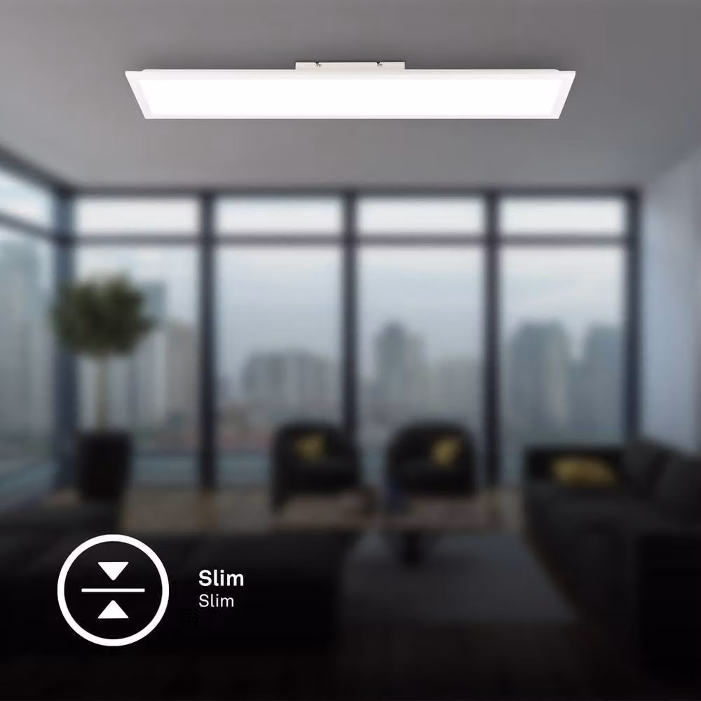 Briloner LED Ceiling Panel White, 22W, 2300lm, 4000K, IP44, W/D/H: 100 x 25 x 6 cm – 5