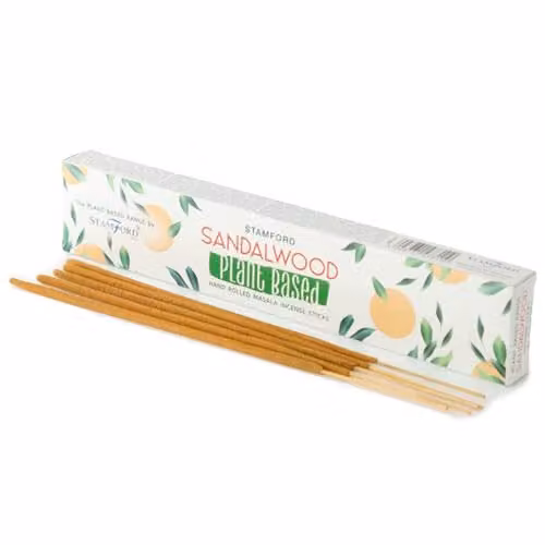 Puckator Stamford Premium Plant Based Masala Incense Sticks, Sandalwood Scented, 15 Sticks