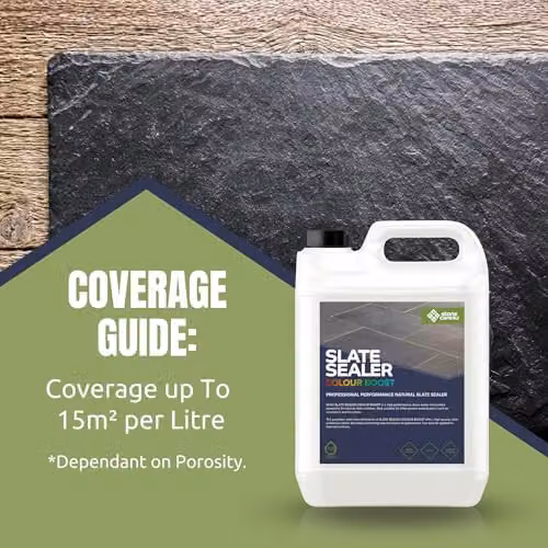 StoneCare4U Slate Sealer Colour Boost 5L Transparent Waterproof Exterior Natural Stone Sealant for Slate, Sandstone and Limestone – 4