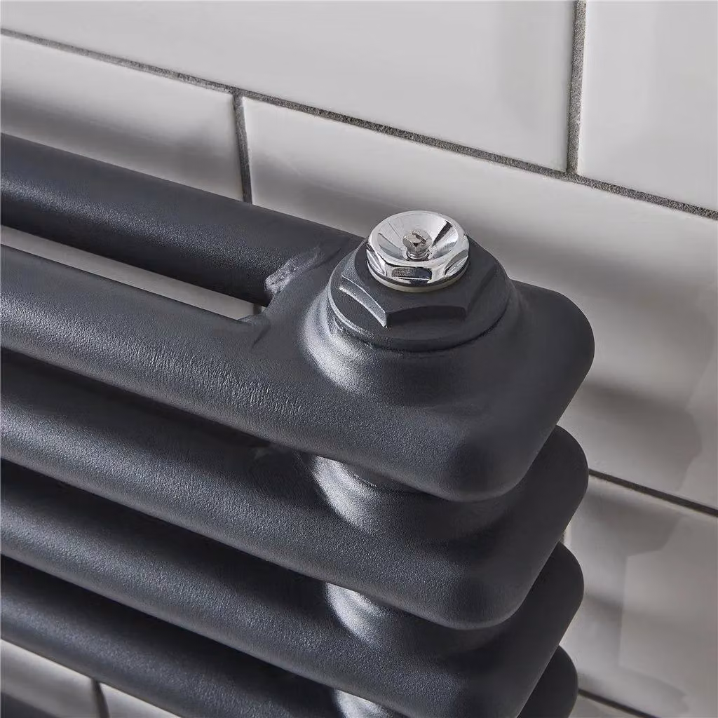 Clifton Anthracite Vertical Bathroom Towel Radiator in Dark Grey, H 50 cm x W 100 cm – 3