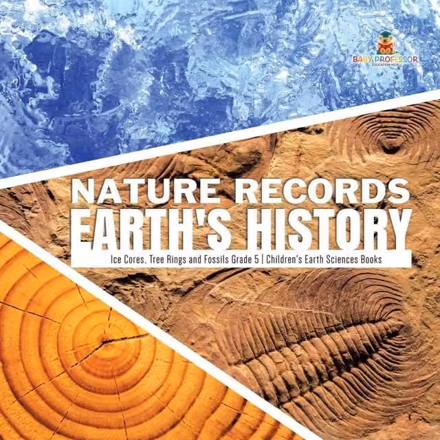Baby Professor Nature Records Earth's History Ice Cores, Tree Rings & Fossils in White and Multicolour