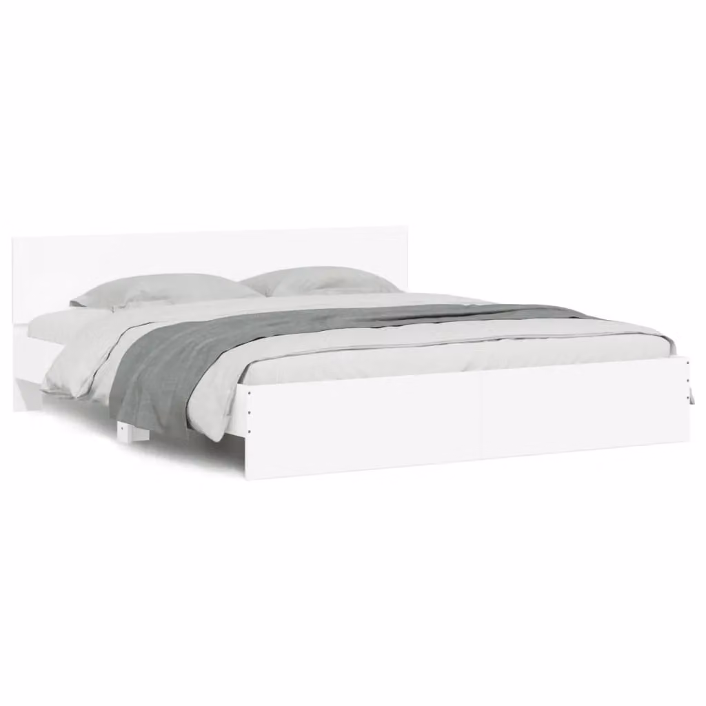 Berkfield Home White Bed Frame with Lift Up Base and Wood Slats, 200 x 200 cm – 2