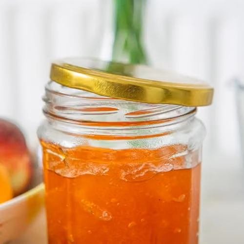 Argon Tableware Glass Jam Jars with Airtight Gold Lids, 380ml, Pack of 12 – 2