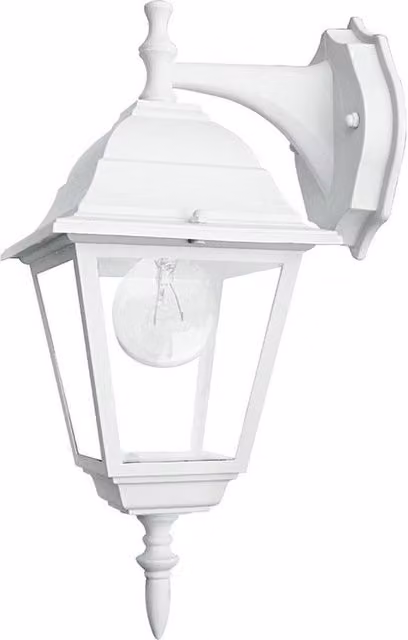 Netlighting ROMA White Outdoor Down Wall Lantern, IP44, W/D/H: 19.5 x 14.6 x 35 cm