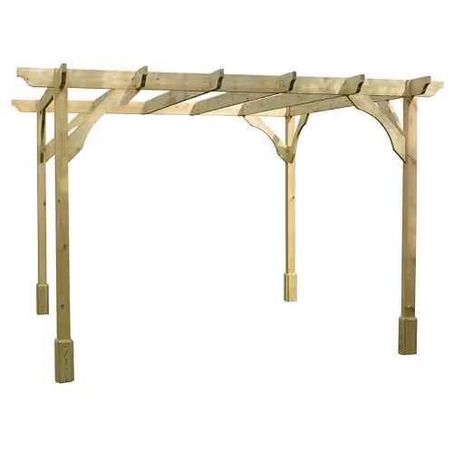Buttercup Farm Premium Wood Pergola in Light Green, W: 300 cm, D: 240 cm, H: 270 cm – 1