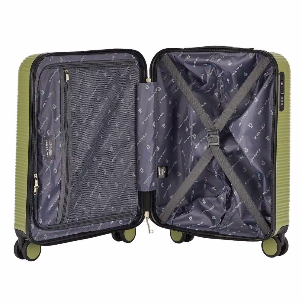 Pierre Cardin Arles Hard Shell Travel Cabin Suitcase with Spinner Wheels, Olive Green – 4