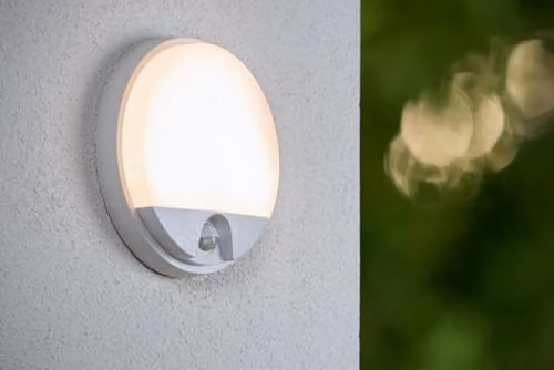 Lucide HUPS IR Round LED Outdoor Wall Light, White, Diameter: 21 cm, with Motion and Dusk Sensors, IP54, 10W 3000K Warm White – 2
