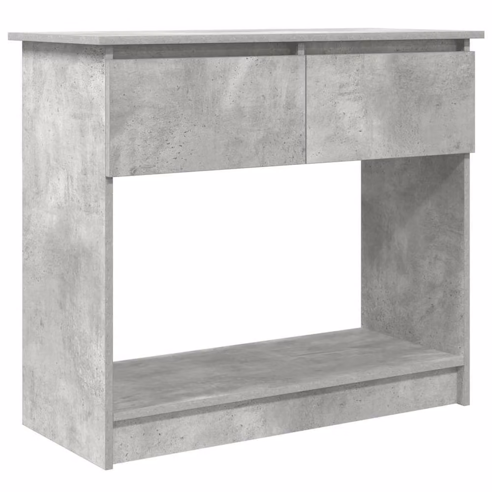 Berkfield Home Modern Console Table with Drawers in Concrete Grey, W: 85.5 cm, D: 38.5 cm, H: 74.5 cm – 2