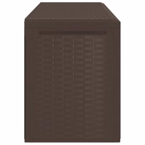 vidaXL Brown Plastic Garden Storage Box W/D/H: 114 x 47 x 60 cm – 5