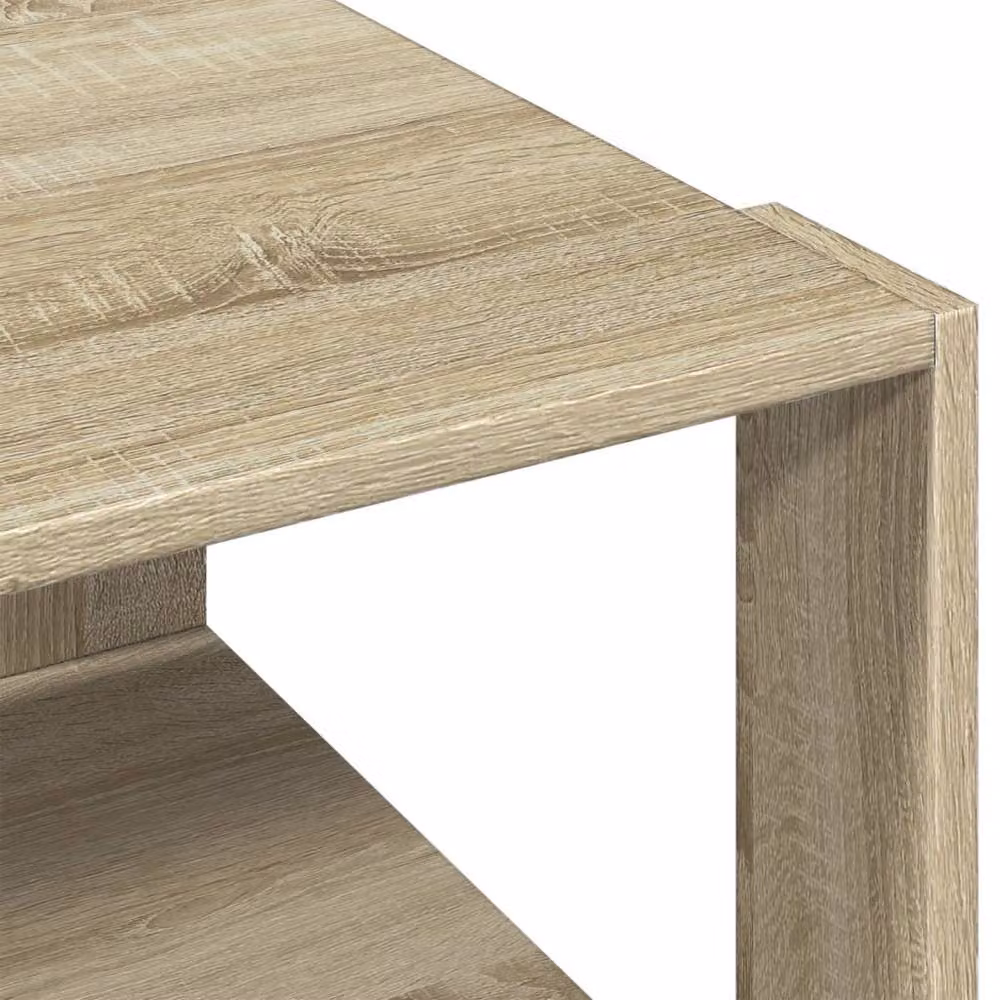 Berkfield Home Sonoma Oak Coffee Table in Beige, W/D/H: 51.5 x 51.5 x 30 cm – 4