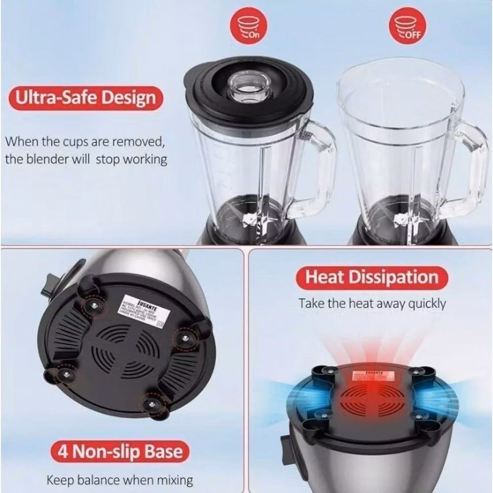 VOGREX 850W Silver Food Blender, Juicer, Mixer Grinder and Smoothie Maker with 1.5 l Capacity – 6