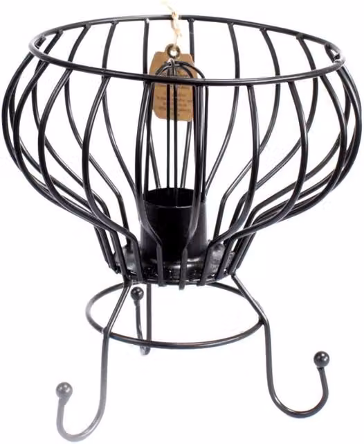KDMD Himalayan Salt Rock Brazier Lamp in Black with Included Bulb