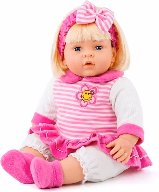 BiBi Soft Bodied Pink Baby Girl Doll