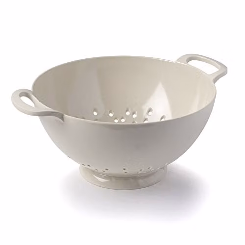 Zeal Melamine Colander with Handles and Feet, Beige, 20cm – 1