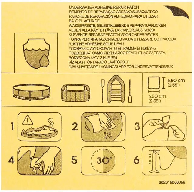 Bestway Swimming Pool Patch Repair Kit in Multicolour – 1