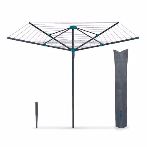 Tower 40m Rotary Airer in Anthracite and Petrol with Coated Steel Frame – 1