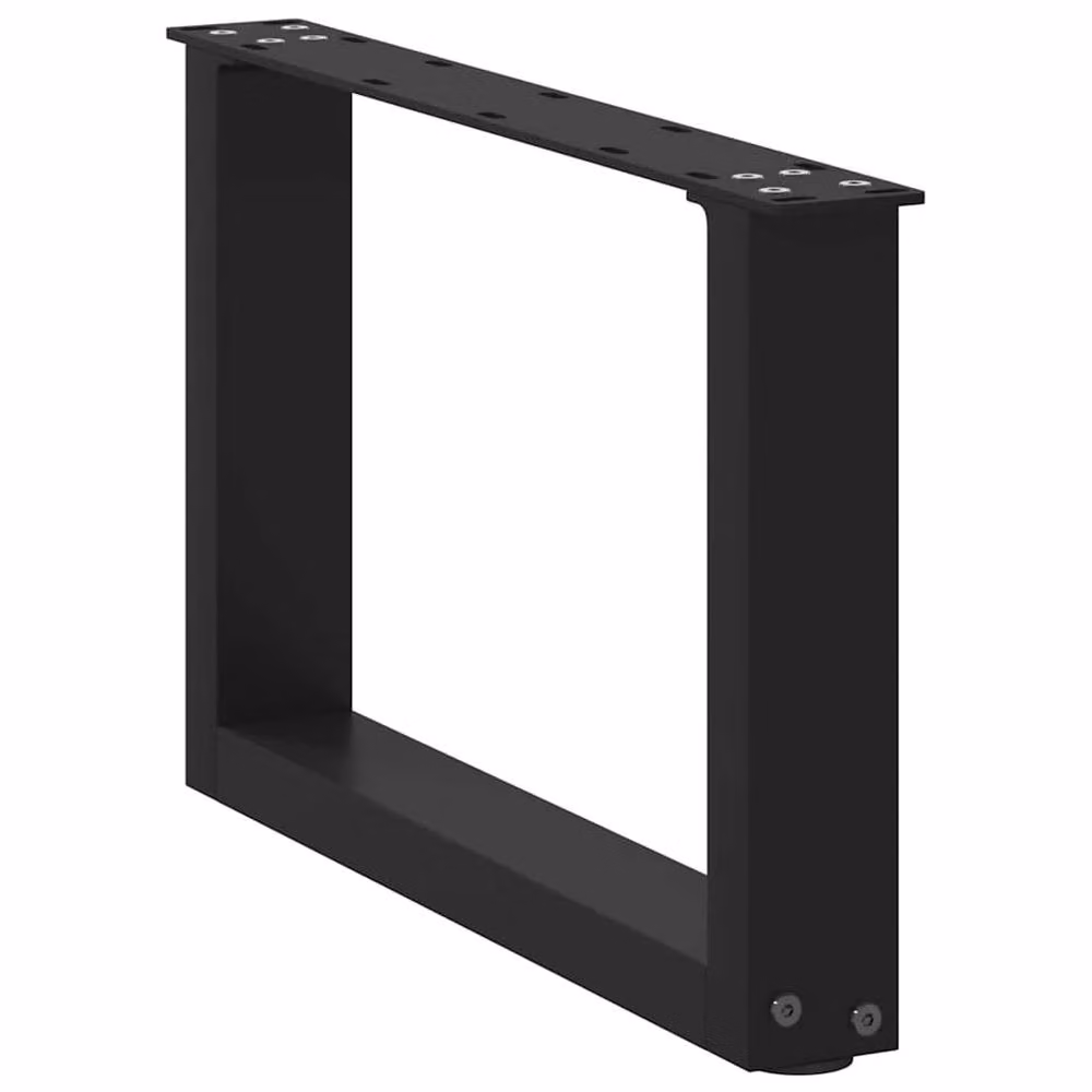 Berkfield Home U-Shaped Steel Coffee Table Legs, Black, 2 Pieces, H: 50 cm, W: 30-31 cm – 3