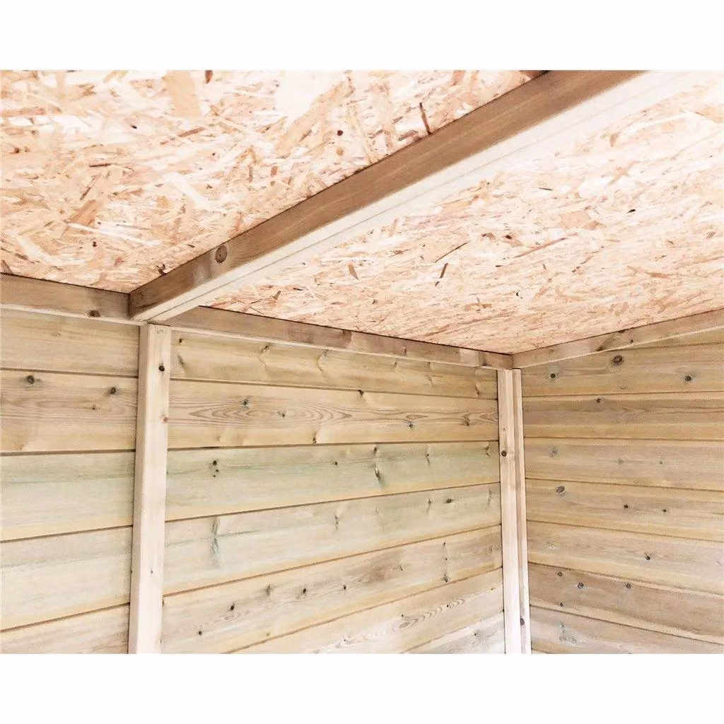Marlborough Pressure Treated High Eaves Reverse Apex Shed with Single Door in Brown or Sand – 2