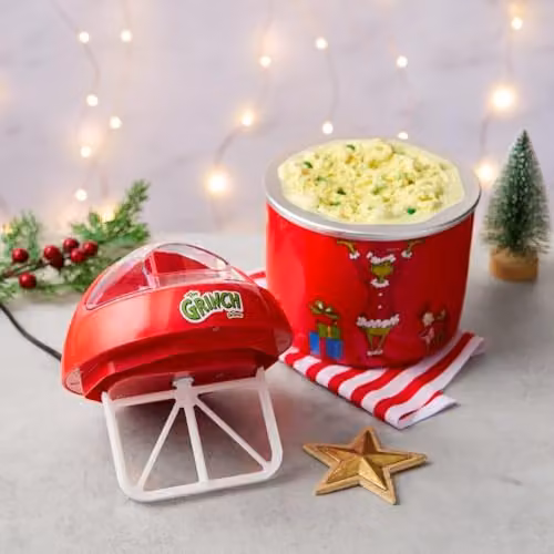 Daewoo Electricals UK The Grinch Ice Cream Maker, Red, H 21 x W 16.3 x D 16.3 cm, 400ml Capacity – 2