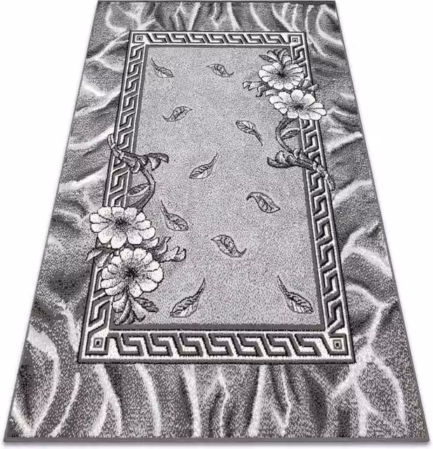 RugsX Morad Abstract Grey Rectangular Rug, W: 60 cm, L: 110 cm – 1
