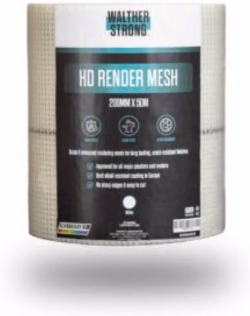Walther Strong HD Render Mesh in White, 200 mm x 50 m