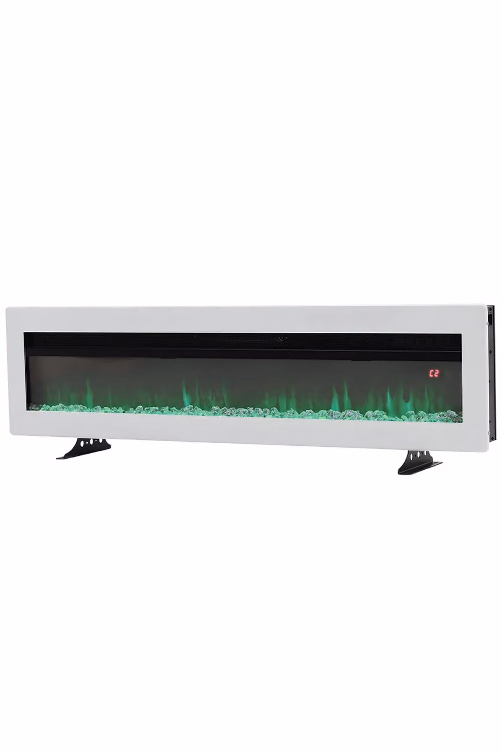 Living and Home 50 Inch White Electric Fireplace with Remote Control – 4