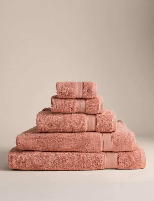 M&S Super Soft Pure Cotton Towel in Pink
