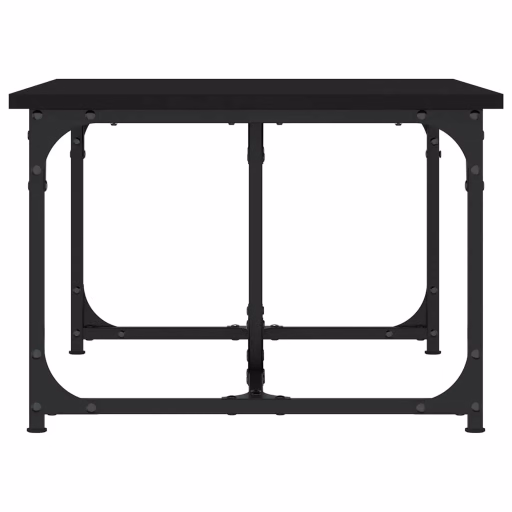 Berkfield Home Black Rectangular Coffee Table in Engineered Wood, W/D/H: 90 x 50 x 35 cm – 3