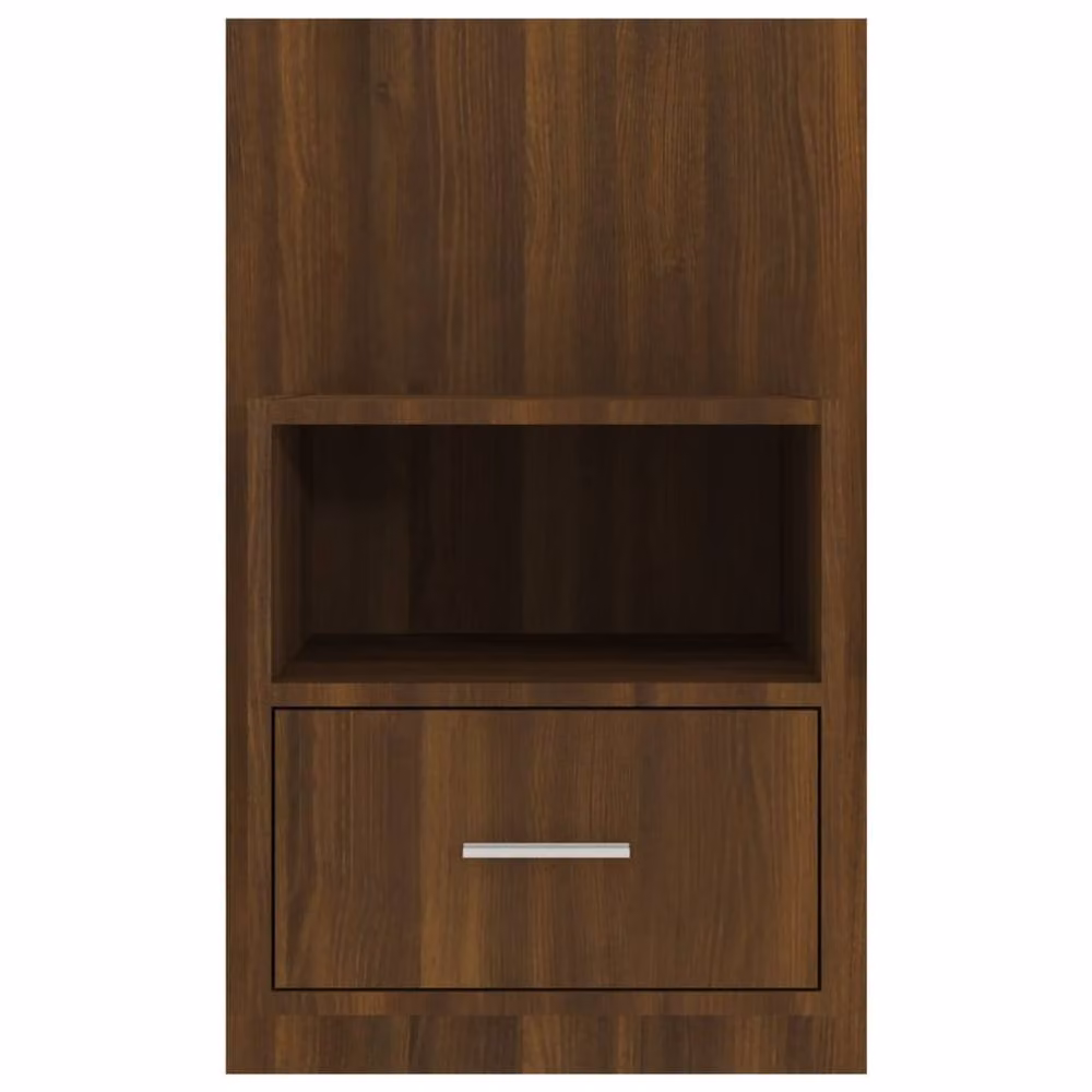 Berkfield Home Wall-mounted Bedside Cabinet in Brown Oak – 4