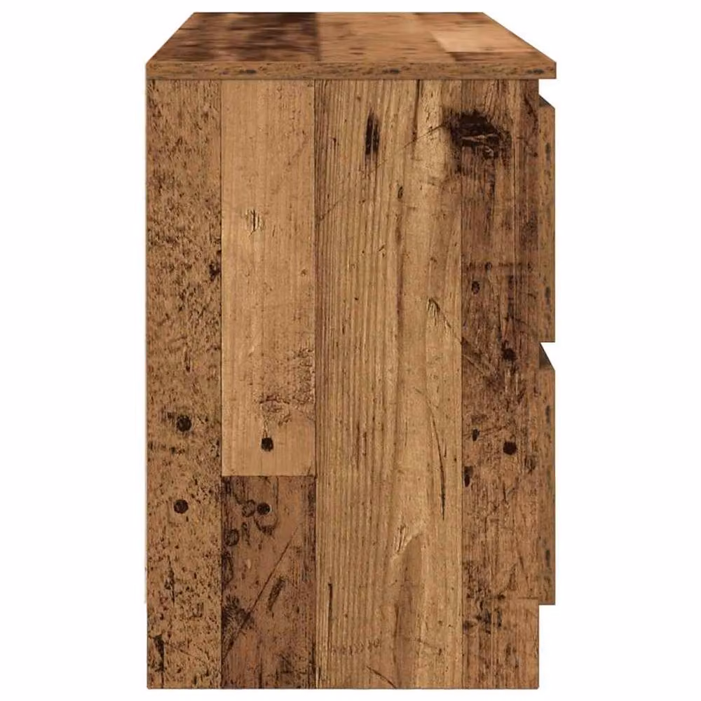 Berkfield Home Rustic Old Wood TV Cabinet in Brown, W/D/H: 100 x 35 x 54 cm – 4
