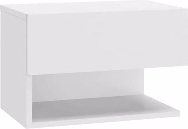 Berkfield Home Wall-mounted Bedside Cabinet in White – 1