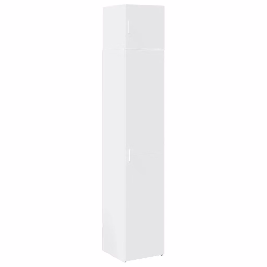 Berkfield Home Slim Freestanding Storage Cabinet in White, W/D/H: 40 x 42.5 x 225 cm