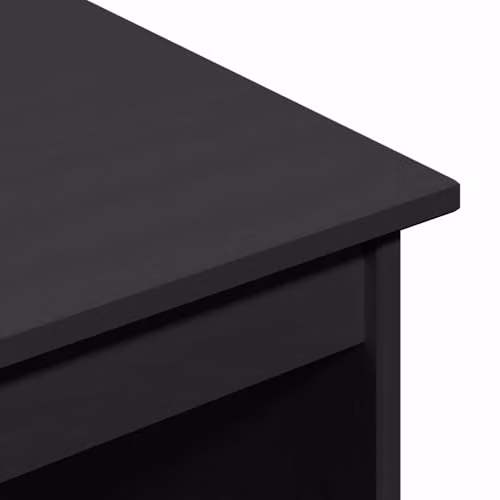 vidaXL Minimalist Rectangular Writing Desk in Black and Beige Solid Pine Wood, W/D/H: 112 x 50 x 75 cm – 4