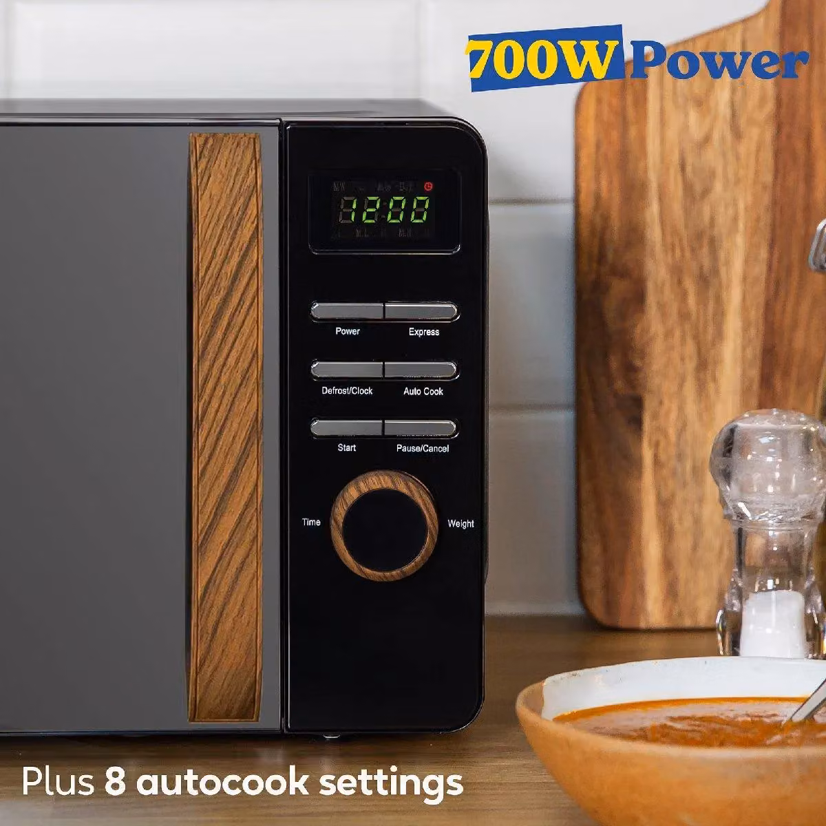 Russell Hobbs RHMD714 Scandi 17 Litre Digital Solo Microwave in Black – 4