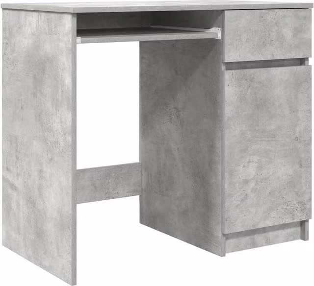 Berkfield Home Writing Desk in Grey, W/D/H: 86 x 49 x 76 cm