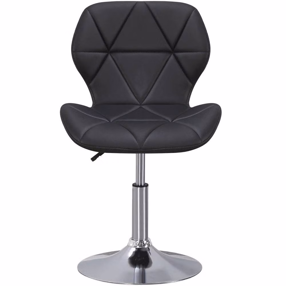 SPETLEK Black Synthetic Leather Swivel Task Chair for Home Office – 2