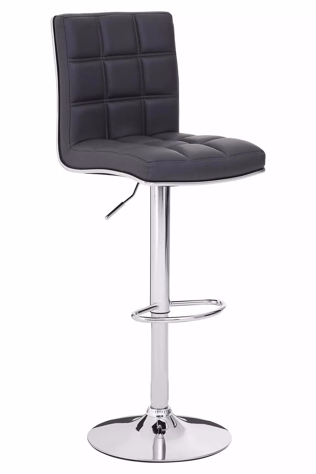 Orsina Tavor Modern Grey Faux Leather Bar Chair with Metal Frame – 2