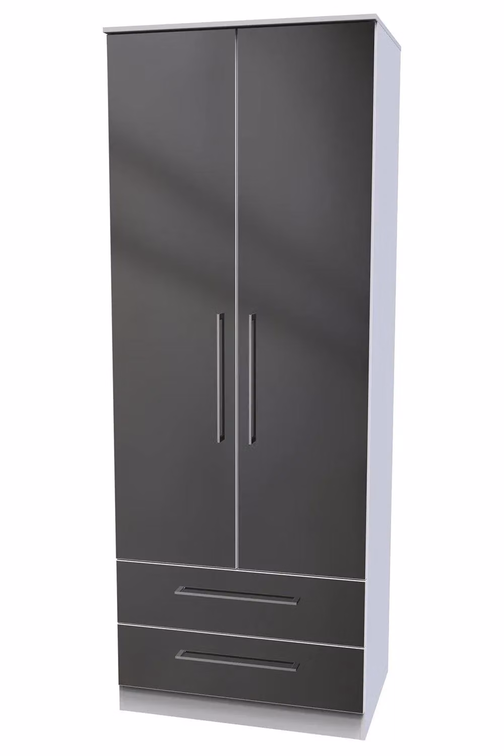 2 U Gloucester Ready Assembled 2 Door 2 Drawer Wardrobe in Black – 2