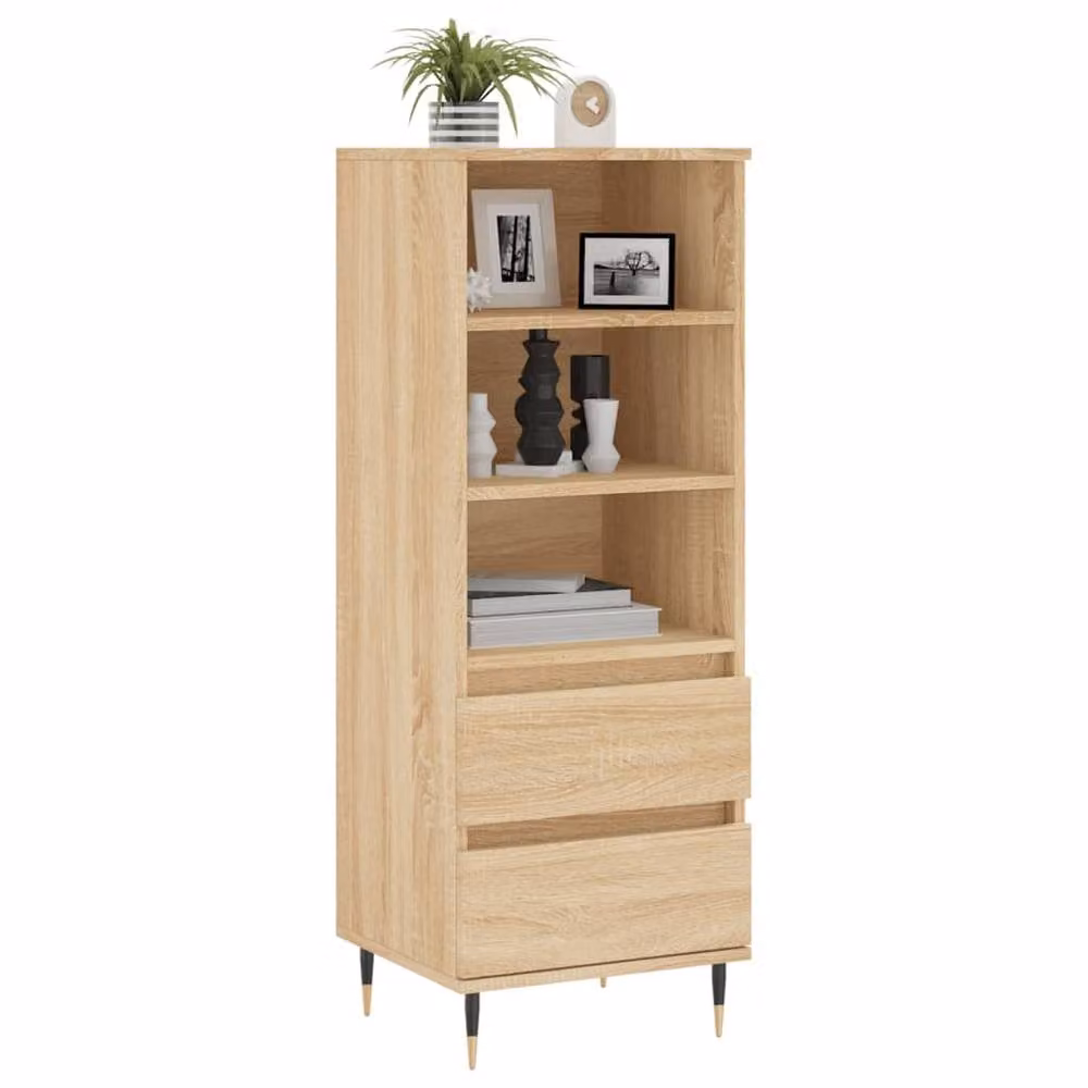 Berkfield Home Highboard in Light Oak, W/D/H: 40 x 36 x 110 cm – 2