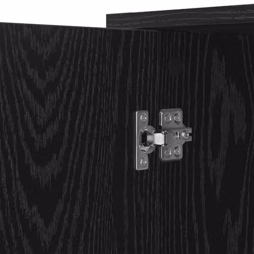vidaXL Modern Black Sideboard in Matt Black MDF, W/D/H: 100 x 33 x 75 cm – 5