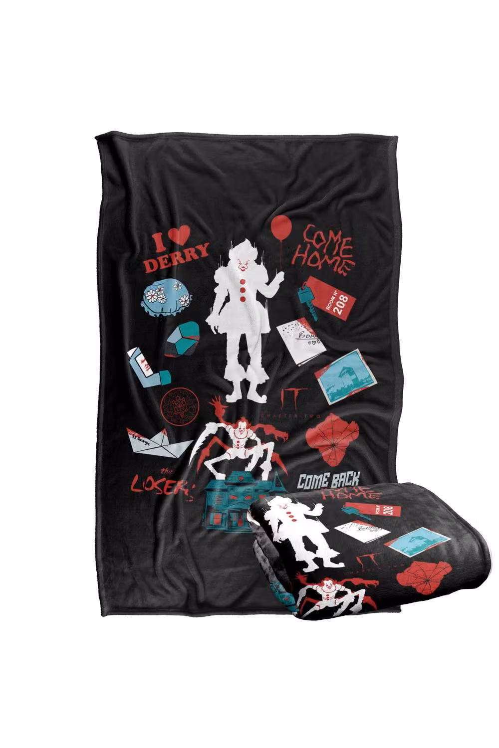 Warner Bros. It Chapter 2 Pennywise Icons Super Soft Fleece Throw Blanket, Multicolour, W: 91 cm, D: 147 cm – 7