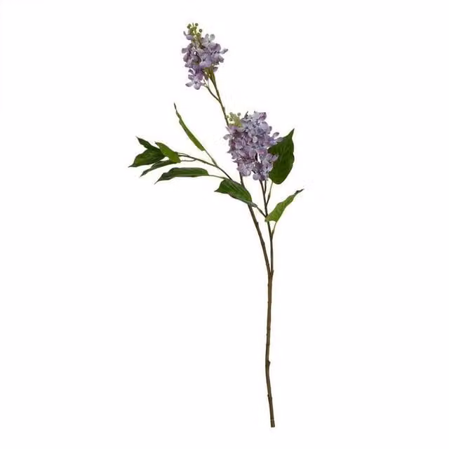 Lemon Pavilion Furniture and Decor The Natural Garden Collection Lilac Single Stem Flower in Purple