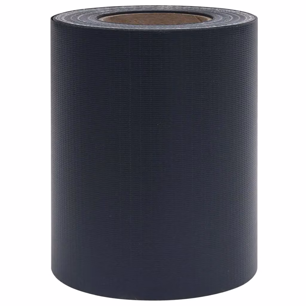 Berkfield Home Garden Privacy Screens, 4-Piece PVC Opaque Strip Set in Matte Dark Grey, W: 35 m, D: 0.19 m – 4