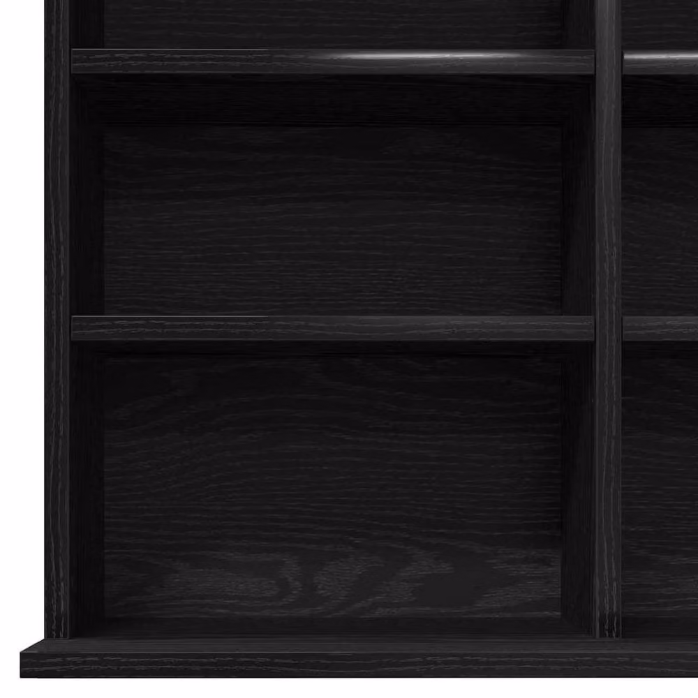 Berkfield Home Elegant CD Cabinet in Black Oak, W/D/H: 101 x 23 x 177.5 cm – 5