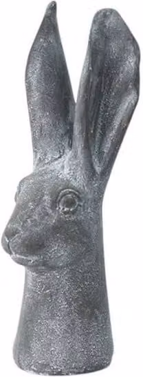 Minster Rabbit Ornament in Grey Resin, W: 11 cm, D: 11 cm, H: 29 cm